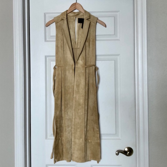 🌻HP🌻 BCBGMAXAZRIA GAIA OPEN TIE DUSTER VEST - Picture 7 of 13